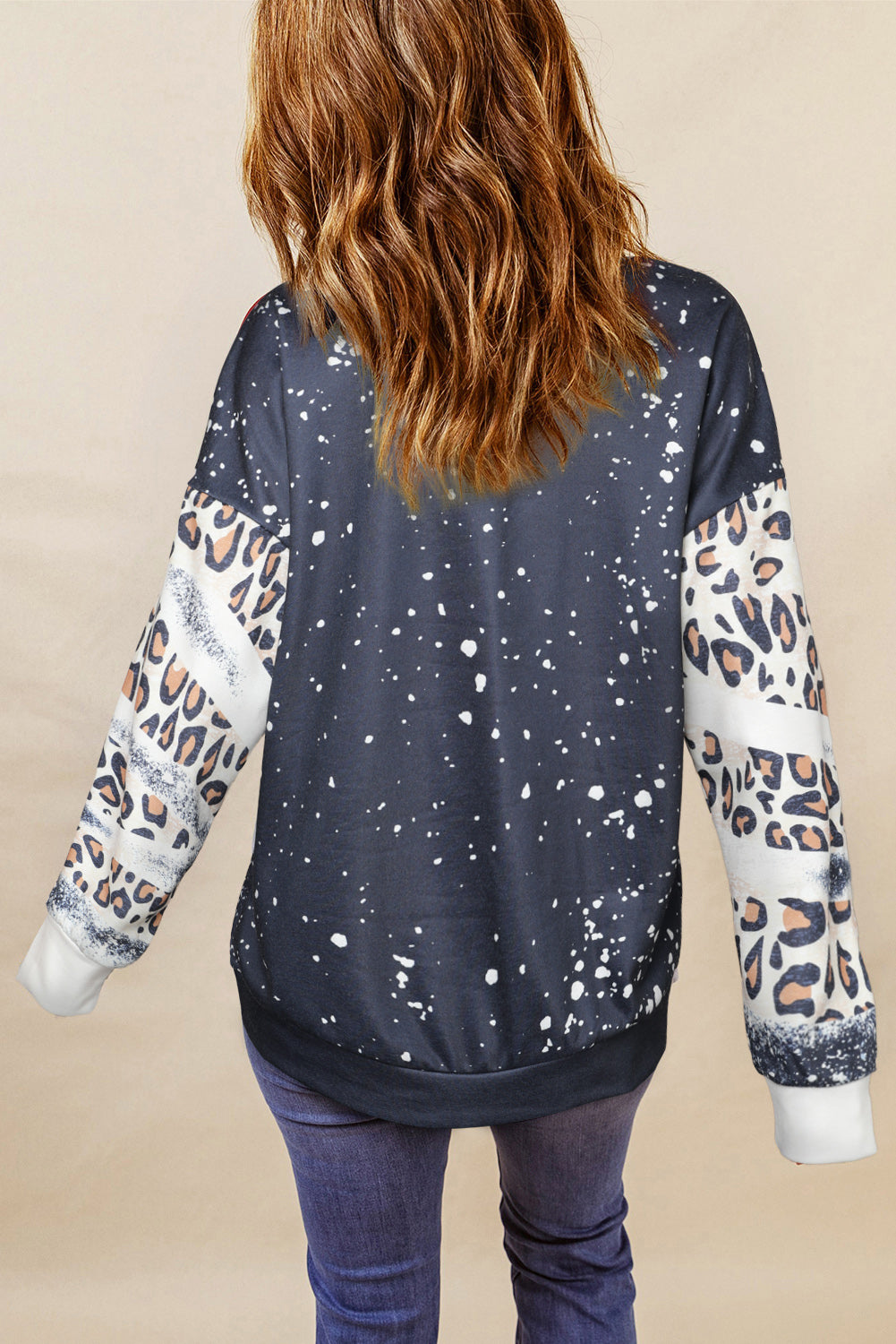 MAMA Lightning Graphic Leopard Sweatshirt - women's sweatshirt at TFC&H Co.