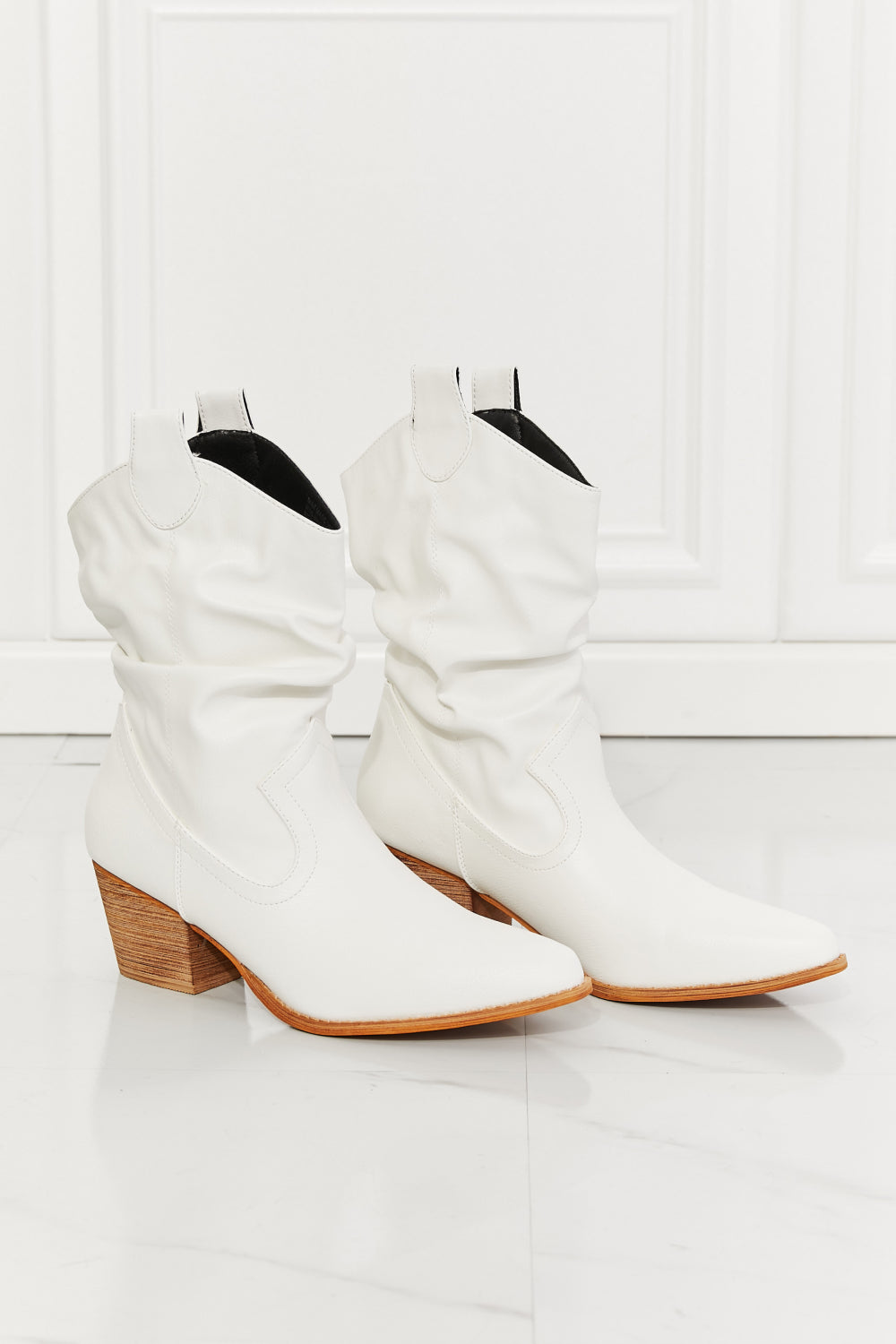 - MMShoes Better in Texas Scrunch White Cowgirl Boots - Ships from The Us - womens boots at TFC&H Co.