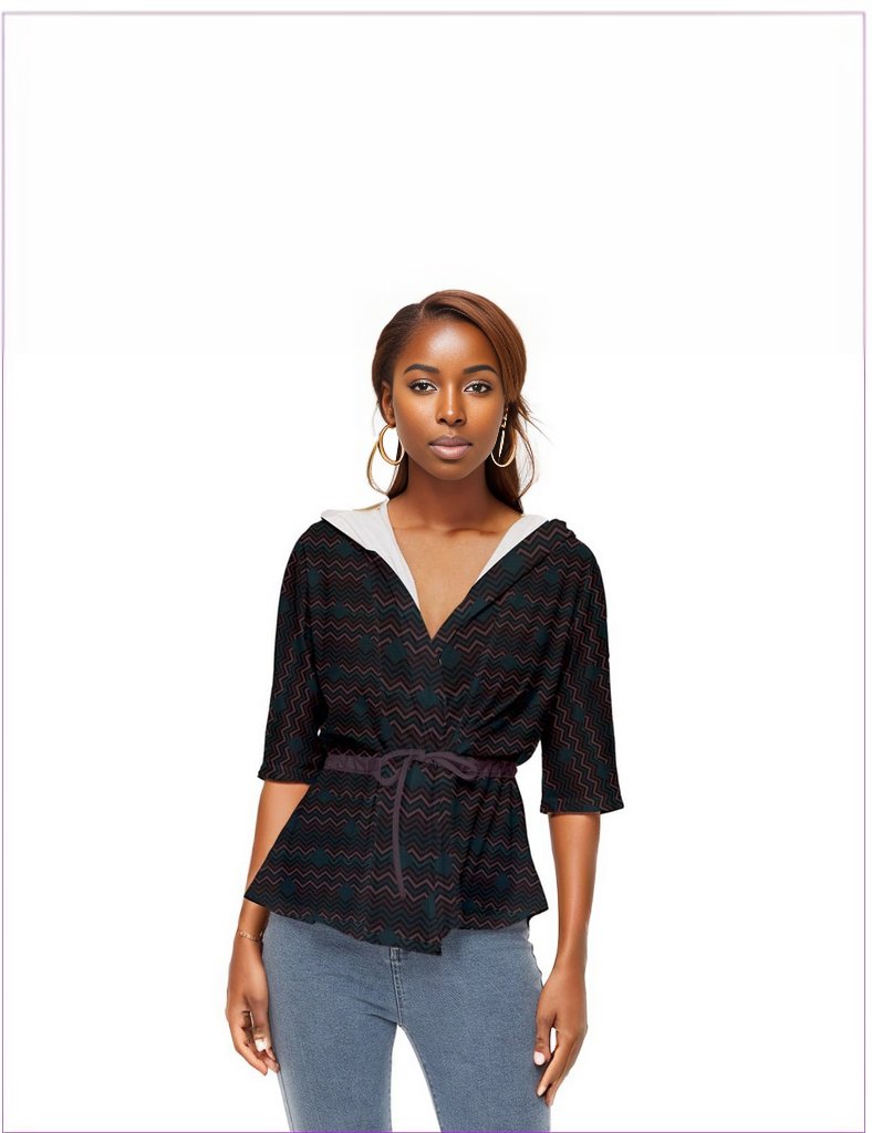 Easy Days Dark Lightweight Drawstring Hooded Top - women's fashion-hoodies at TFC&H Co.