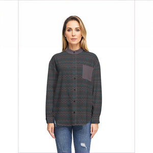 - Easy Days Dark Long Sleeve Button Up Casual Shirt Top - womens blouse at TFC&H Co.