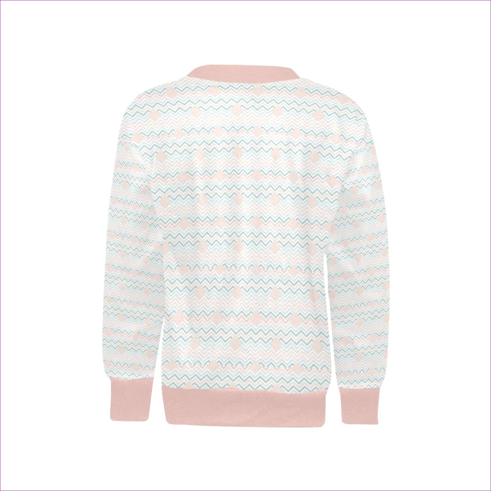 White/Pink XL Easy Days Girls' V-Neck Sweater - kid's sweater at TFC&H Co.