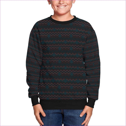 Black Easy Days Kids Dark Sweatshirt - kid's sweater at TFC&H Co.