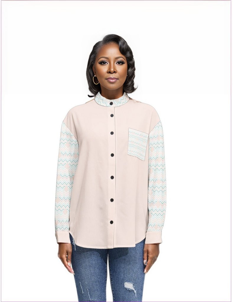 - Easy Days Long Sleeve Button Up Casual Shirt Top - womens blouse at TFC&H Co.