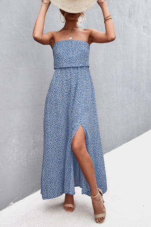 AZURE - Strapless Split Maxi Dress - 5 colors - womens dress at TFC&H Co.