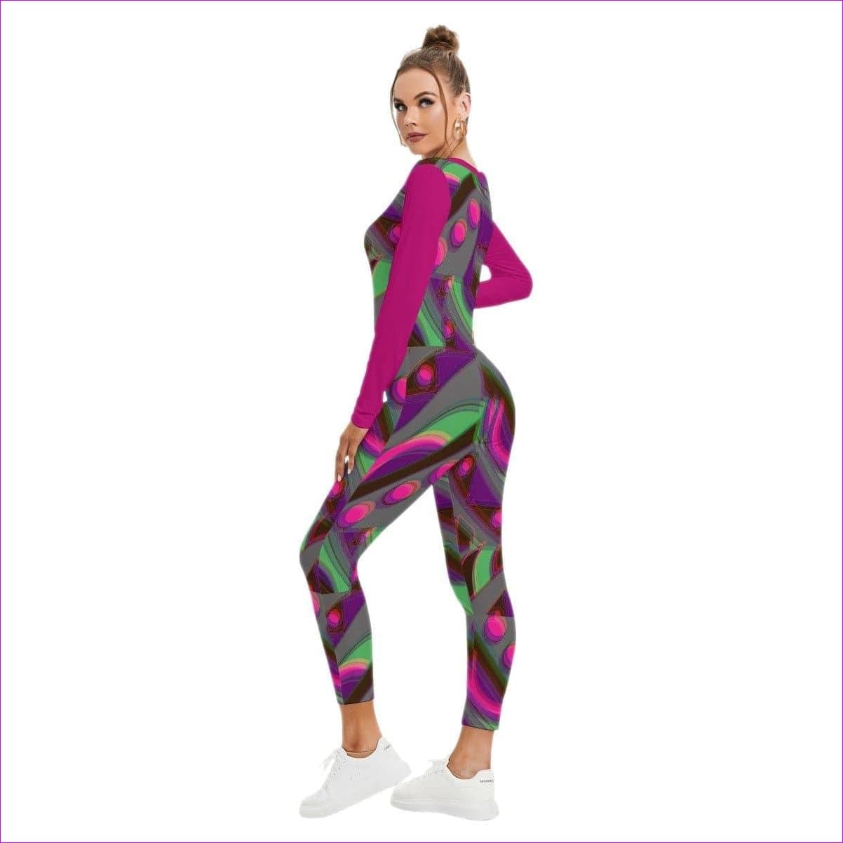 - Eccentric 2 Womens Low Neck One-Piece Pajamas - womens pajama jumpsuit at TFC&H Co.