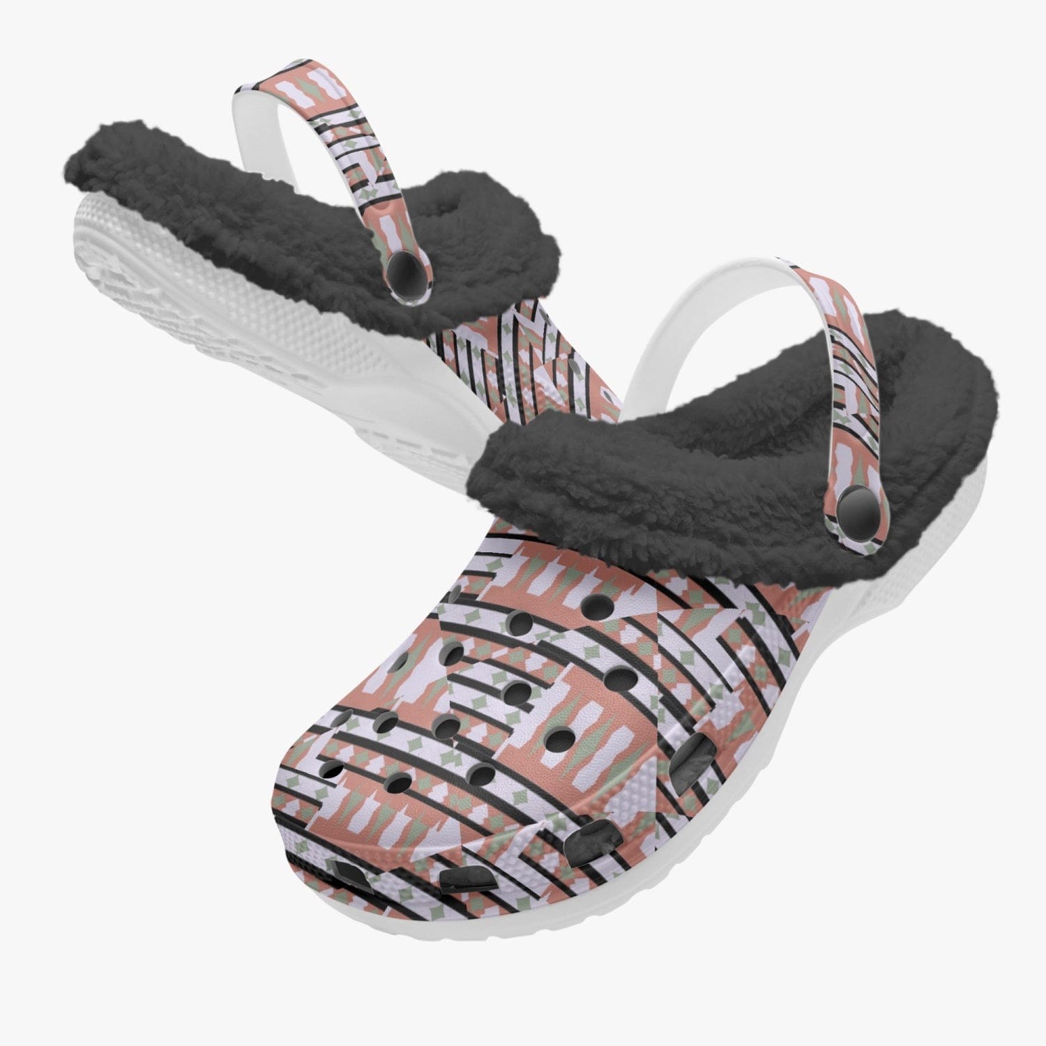 Black - Eclectic Fluff Lined Clogs - womens clogs at TFC&H Co.