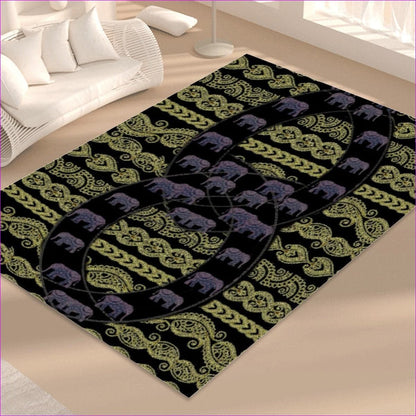 Elegant Elephant Foldable Rectangular Floor Mat - Area Rugs at TFC&H Co.