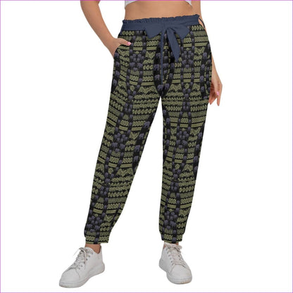 Black Elegant Elephant Women’s Pants With Waist Belt Voluptuous (+) Plus Size - women's pants at TFC&H Co.