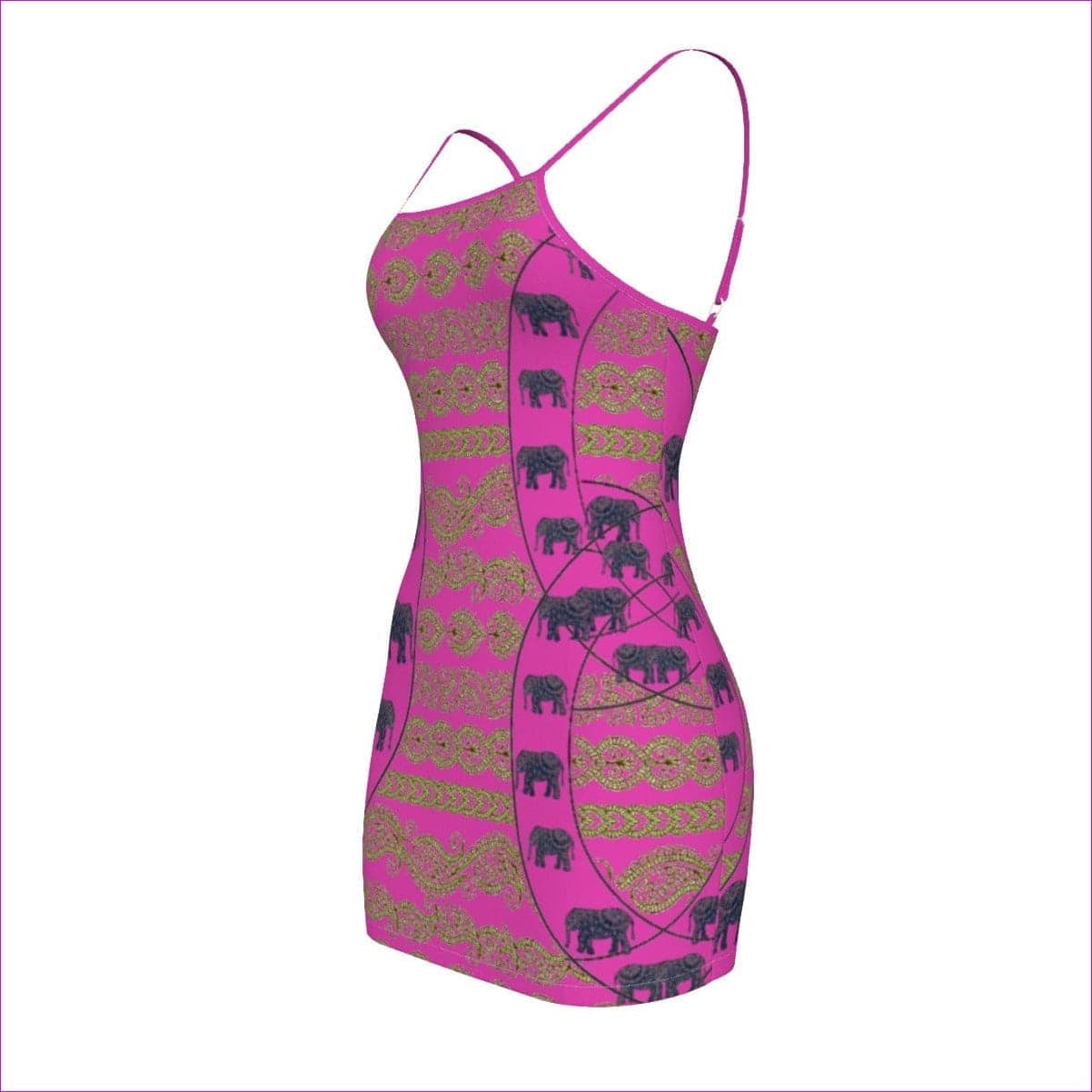 Elegant Elephant Womens Pink Cami Dress Voluptuous (Plus Size) - women's dress at TFC&H Co.