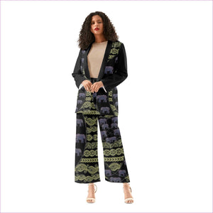 Black - Elegant Elephant Womens Suit - womens suit at TFC&H Co.