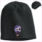 DT618 Slouch Beanie3 Charcoal Heather One Size Embroidered Slouch Beanie - Beanie at TFC&H Co.