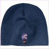 Acrylic Beanie Navy One Size - Embroidered Slouch Beanie - Beanie at TFC&H Co.