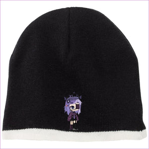 Acrylic Beanie Black Natural One Size - Embroidered Slouch Beanie - Beanie at TFC&H Co.