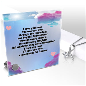 Lumen Glass Message With Enchanting Ribbon Pendant - Ever Lumen Glass Stand & Necklace Set- Ships from The US - necklace at TFC&H Co.