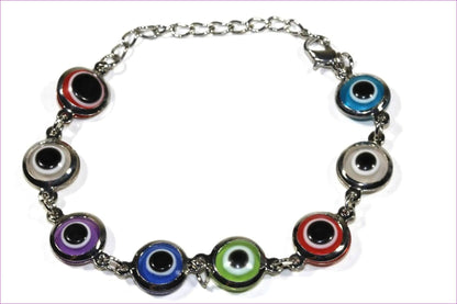 Red/White/Blue Evil Eye Protection Bracelet - bracelet at TFC&H Co.