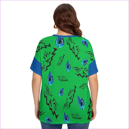 Evil Eye Womens Drop-Shoulder T-shirt With Sleeve Loops Voluptuous (+) Plus Size - women's t-shirt at TFC&H Co.
