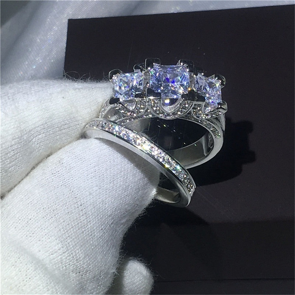 Extravagant Zircon Diamond Ring - ring at TFC&H Co.