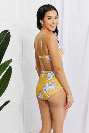 - Marina West Swim Take A Dip Twist High-Rise Bikini in Mustard - Ships from The US - womens bikini set at TFC&H Co.