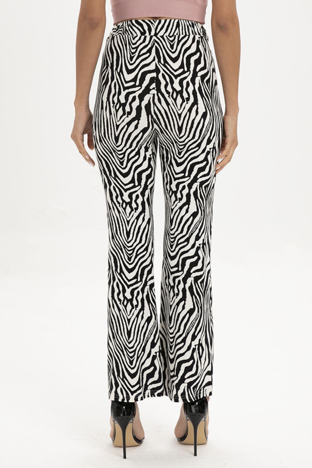 - Zebra Print Straight Leg Pants - womens pants at TFC&H Co.
