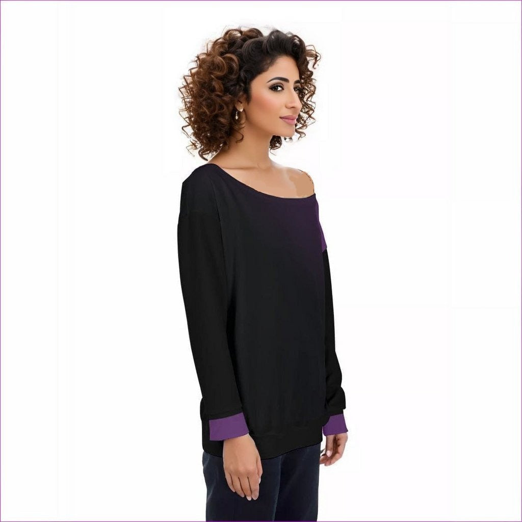 Fade Oversized Womens Off-Shoulder Sweatshirt - women's sweatshirt at TFC&H Co.
