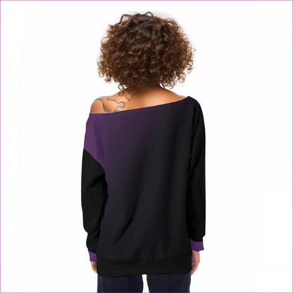 Fade Oversized Womens Off-Shoulder Sweatshirt - women's sweatshirt at TFC&H Co.