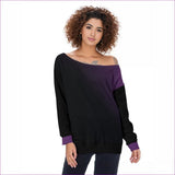 black - Fade Oversized Womens Off-Shoulder Sweatshirt - womens sweatshirt at TFC&H Co.