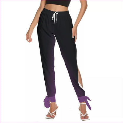 Fade Womens Side Seam Cutout Pants With Bottom Strap - women's pants at TFC&H Co.