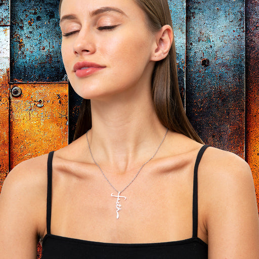 Faith Forever -Ephesians 6:16 Faith Cross Necklace -Ships from The US - necklace at TFC&H Co.