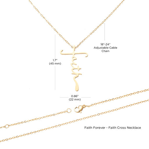 Faith Forever -Ephesians 6:16 Faith Cross Necklace -Ships from The US - necklace at TFC&H Co.