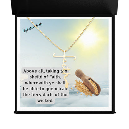 Faith Forever -Ephesians 6:16 Faith Cross Necklace -Ships from The US - necklace at TFC&H Co.