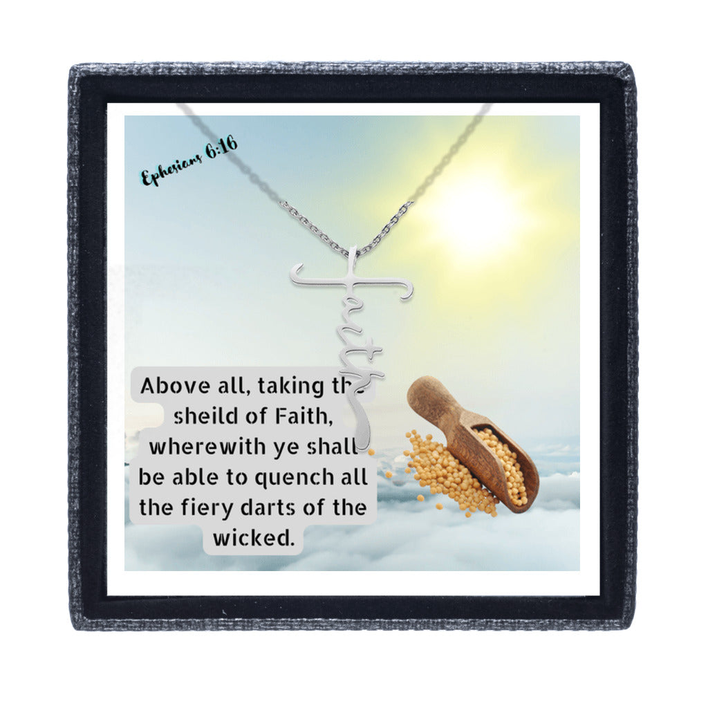 Faith Forever -Ephesians 6:16 Faith Cross Necklace -Ships from The US - necklace at TFC&H Co.