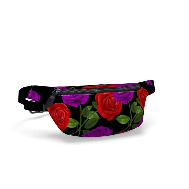 - Red Rose Purp Fanny Pack - Fanny Pack at TFC&H Co.