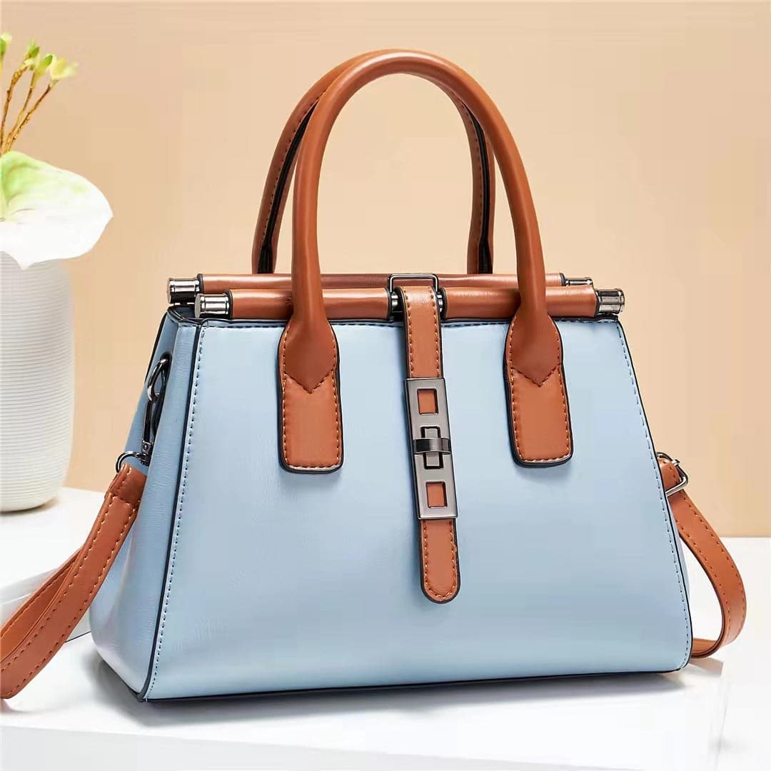 Blue - Fashionable Messenger One-shoulder Large Simple Handbag - handbag at TFC&H Co.