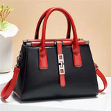 Black - Fashionable Messenger One-shoulder Large Simple Handbag - handbag at TFC&H Co.