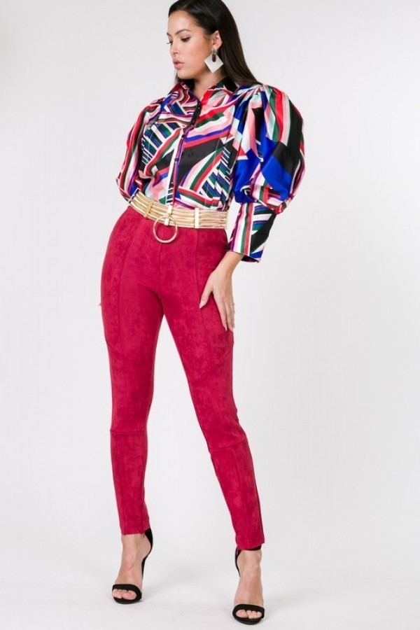 - Faux Suede Skinny Pants - Ships from The US - womens pants at TFC&H Co.