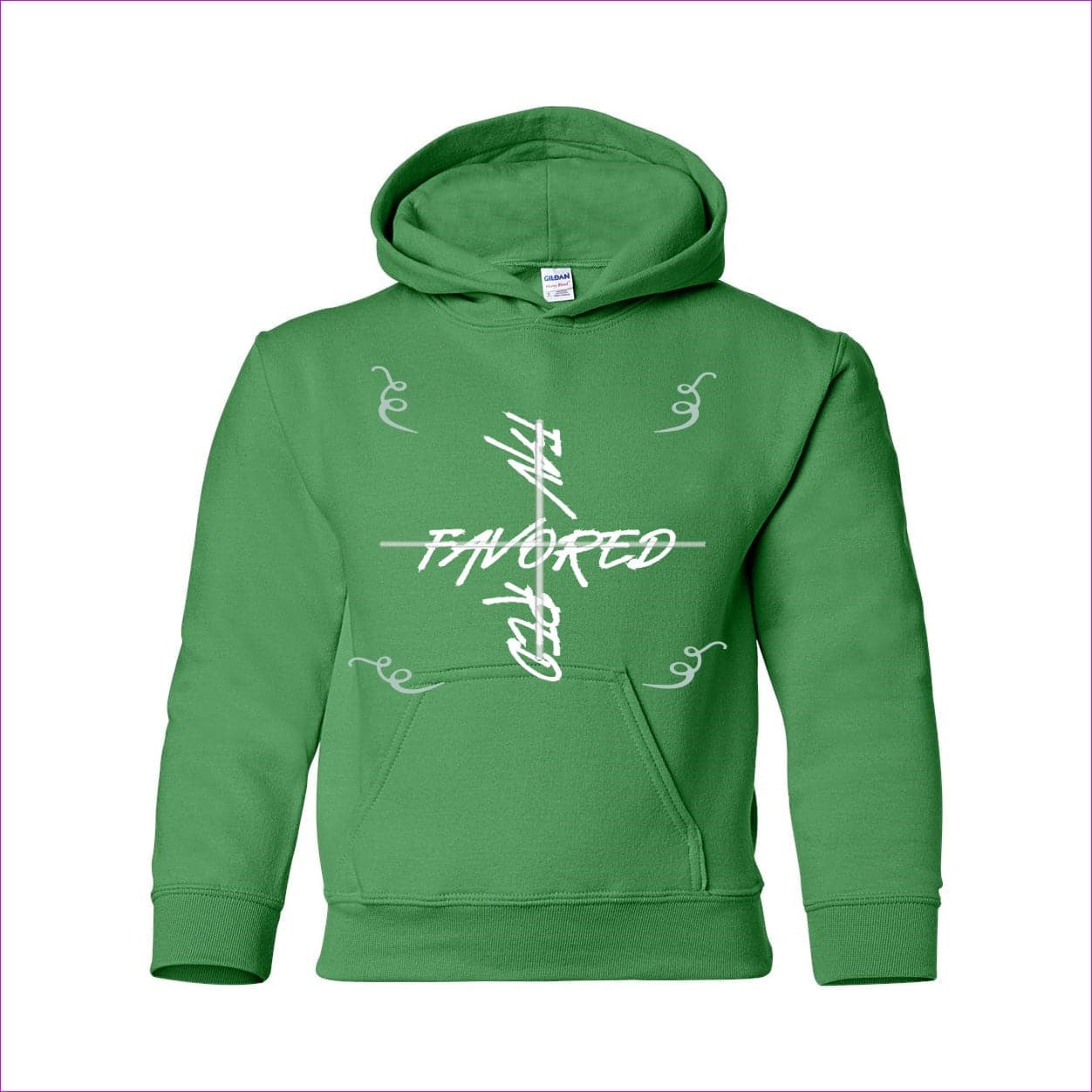 Irish Green Favored 2 Heavy Blend Youth Hooded Sweatshirt - kids hoodies at TFC&H Co.