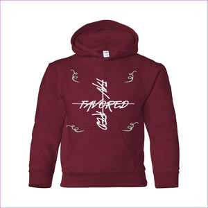 Garnet - Favored 2 Heavy Blend Youth Hooded Sweatshirt - kids hoodies at TFC&H Co.