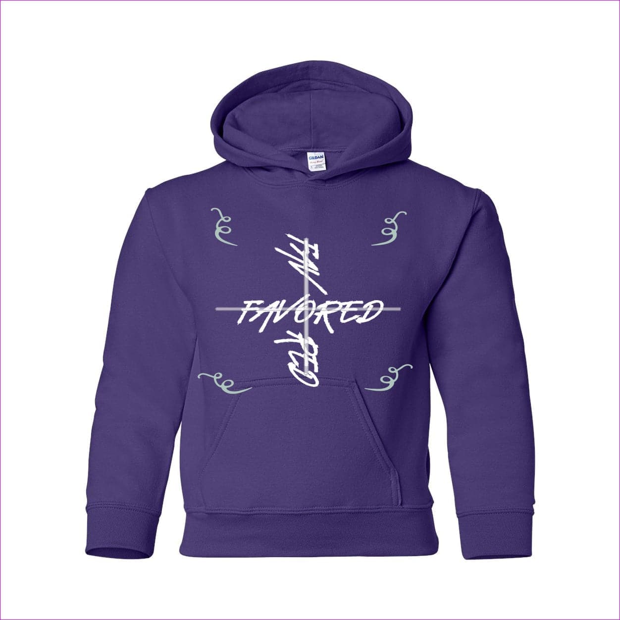Purple Favored 2 Heavy Blend Youth Hooded Sweatshirt - kids hoodies at TFC&H Co.