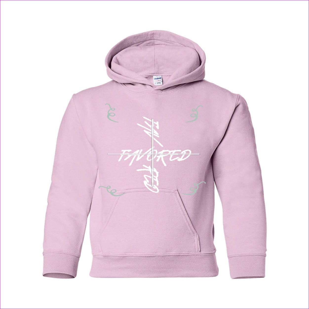 Light Pink - Favored 2 Heavy Blend Youth Hooded Sweatshirt - kids hoodies at TFC&H Co.