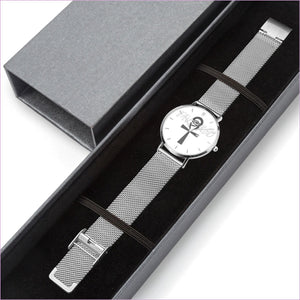 Silver - Favored 2 Stainless Steel Perpetual Calendar Quartz Watch - watch at TFC&H Co.
