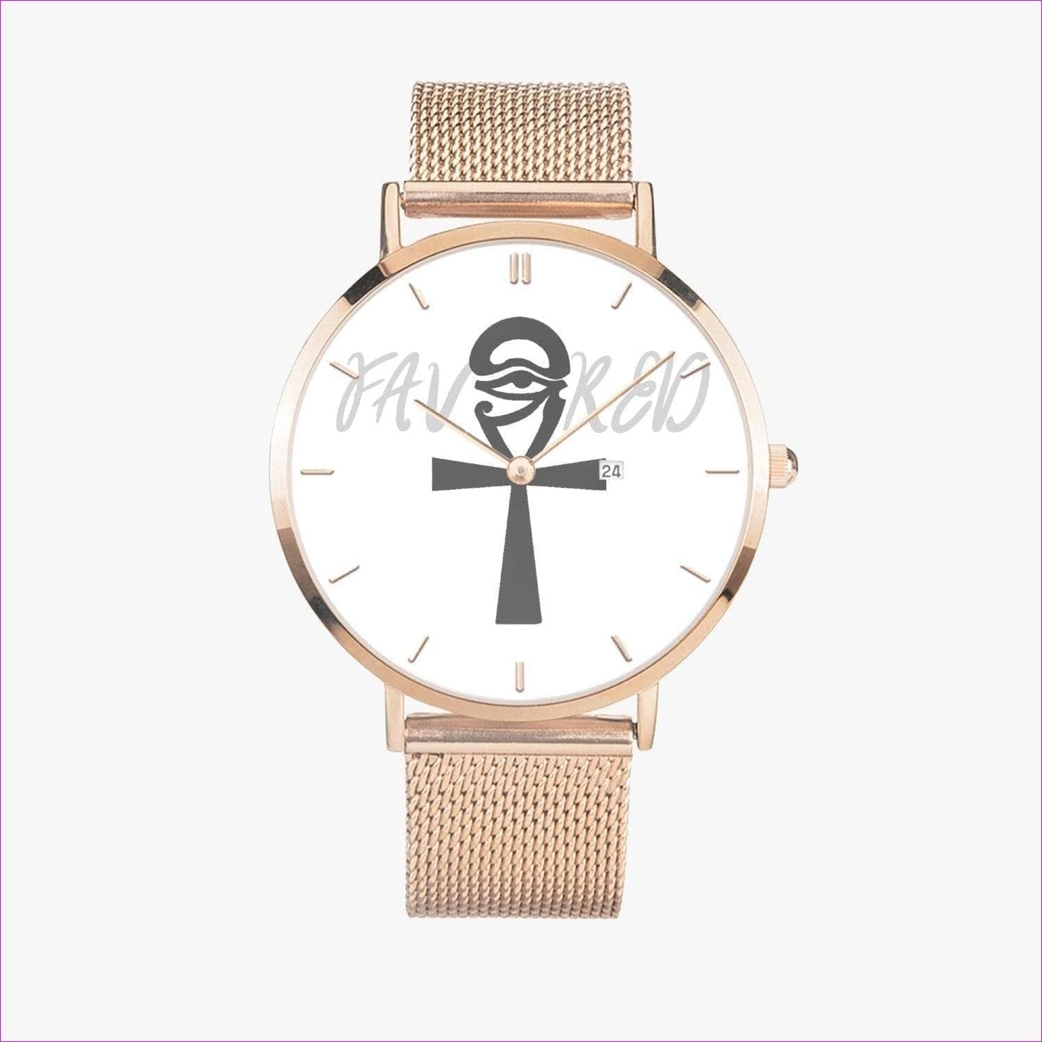 RoseGold - Favored 2 Stainless Steel Perpetual Calendar Quartz Watch - watch at TFC&H Co.
