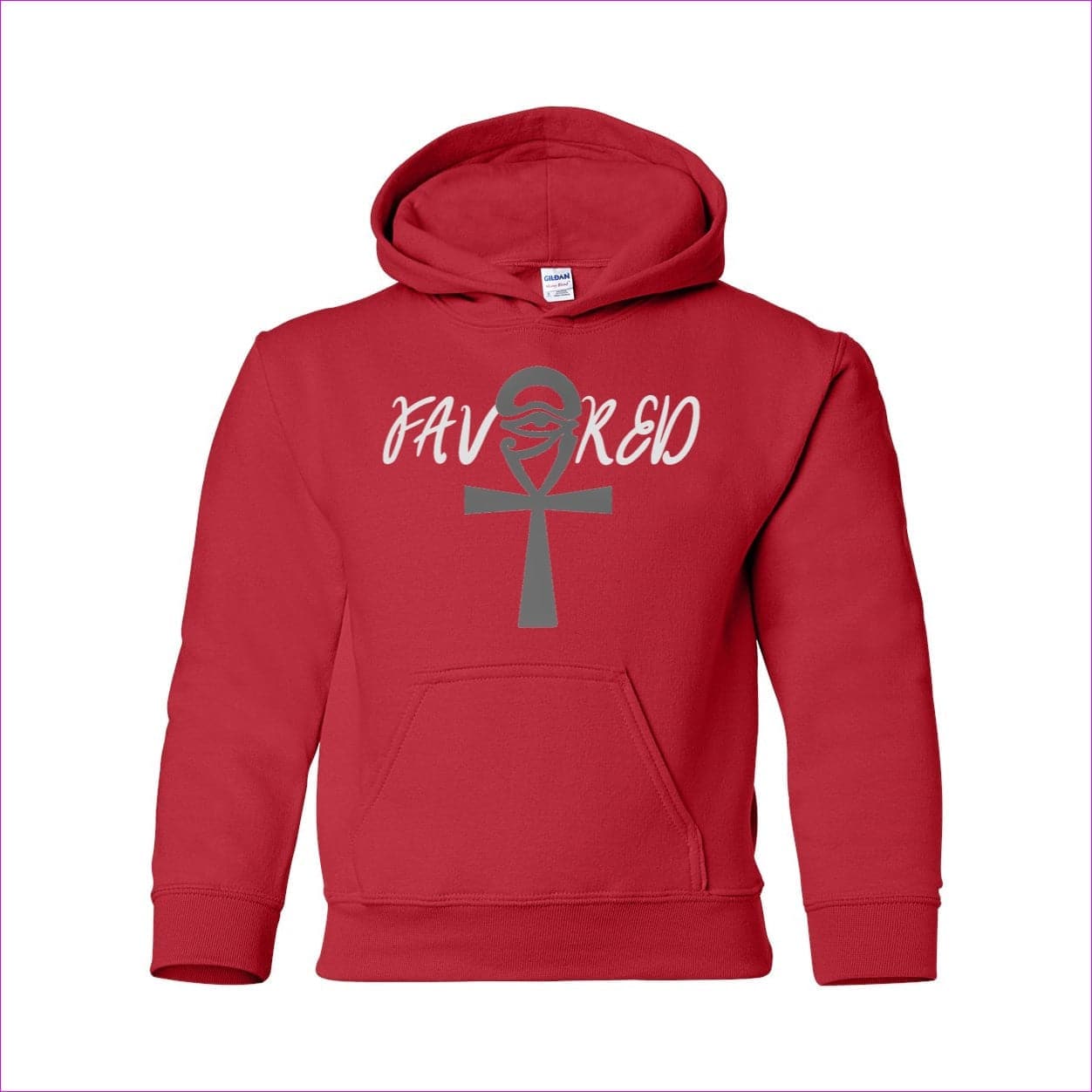 Red Favored Heavy Blend Youth Hooded Sweatshirt - kids hoodie at TFC&H Co.