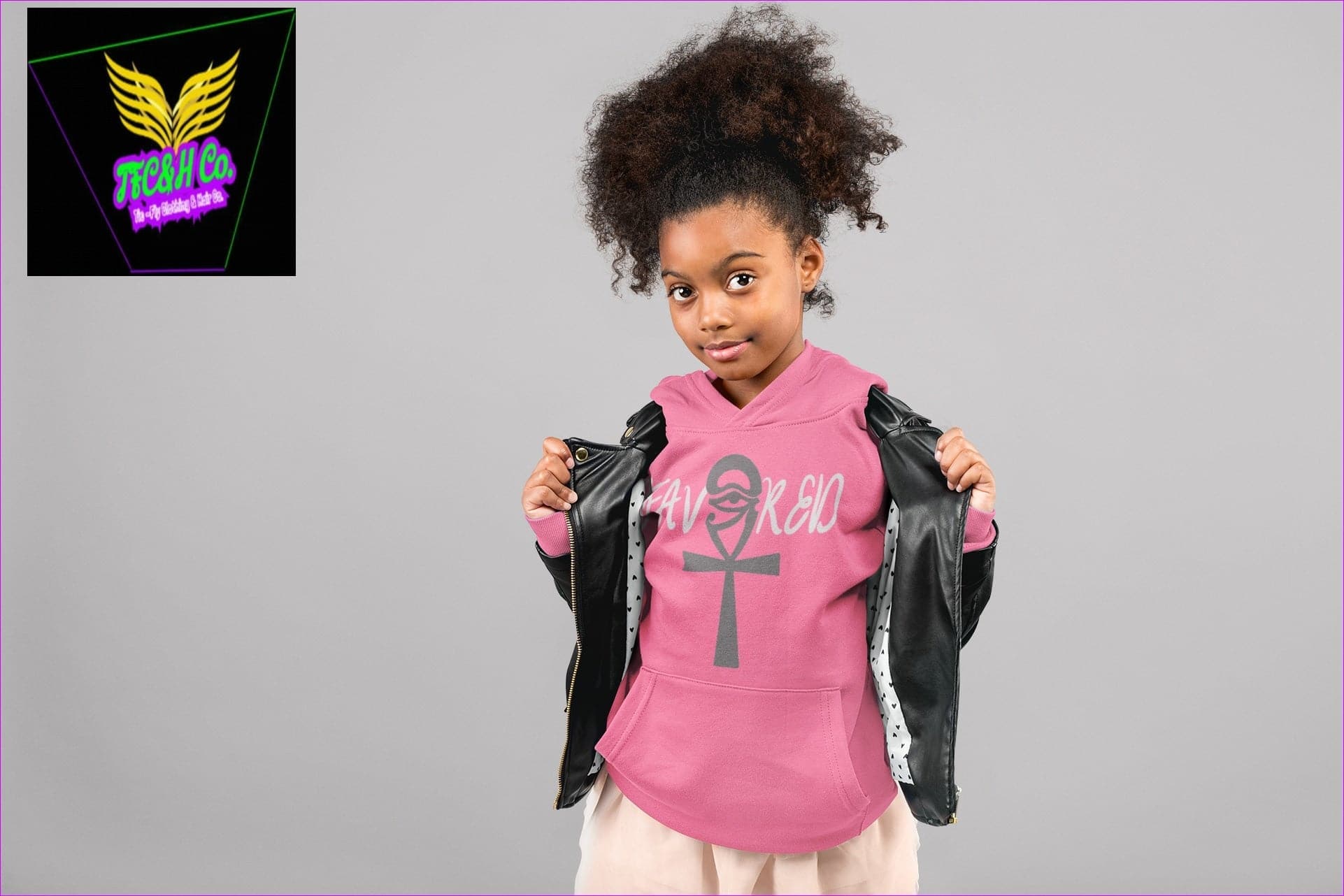 L Safety Pink - Favored Heavy Blend Youth Hooded Sweatshirt - kids hoodie at TFC&H Co.
