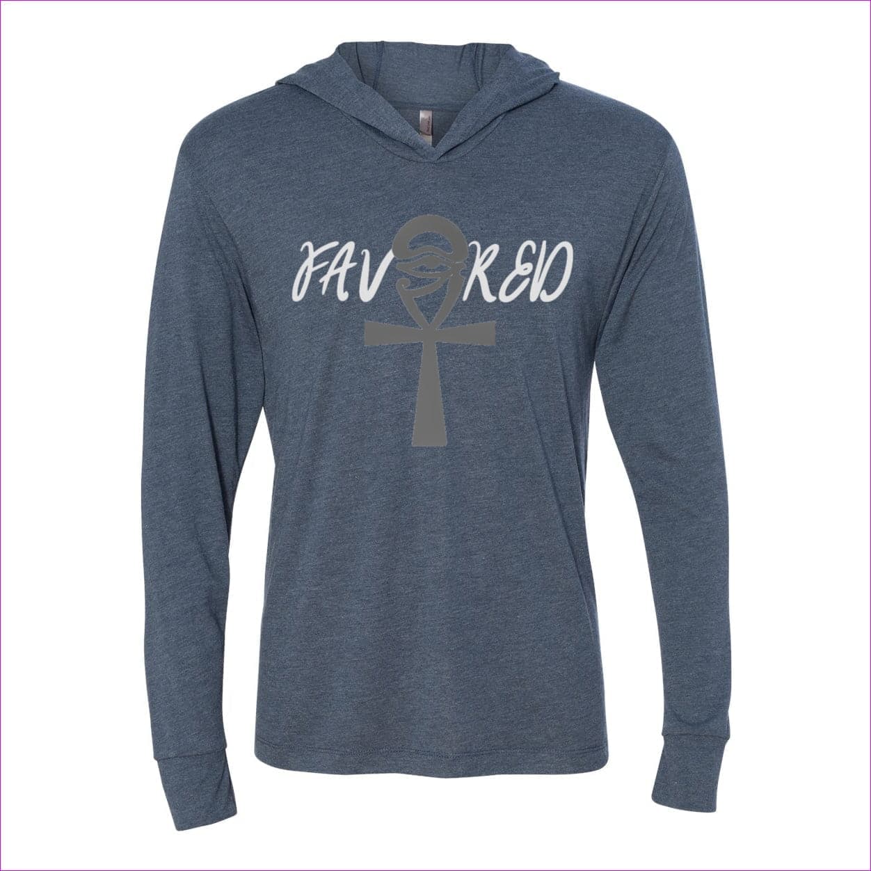Indigo - Favored Womens Triblend Hooded Tee - womens hoodie at TFC&H Co.