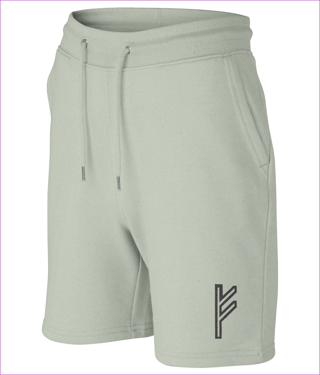 Stem Green - Fehu Sun Embroidered Organic Recycled Trainer Shorts - unisex shorts at TFC&H Co.