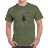 S Military Green - Fehu Sun Unisex Heavy Cotton T-Shirt - Unisex T-Shirt at TFC&H Co.