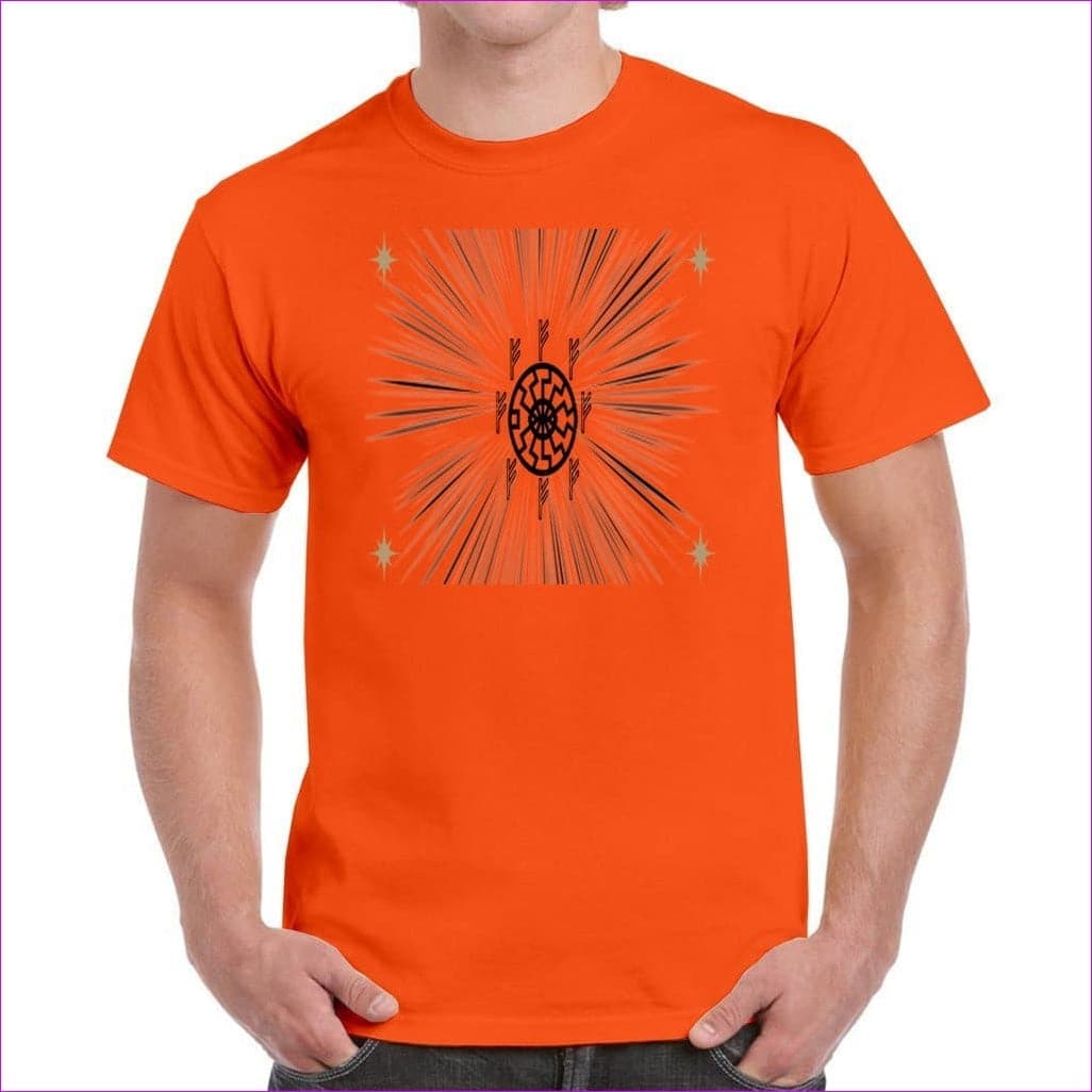 S Orange - Fehu Sun Unisex Heavy Cotton T-Shirt - Unisex T-Shirt at TFC&H Co.