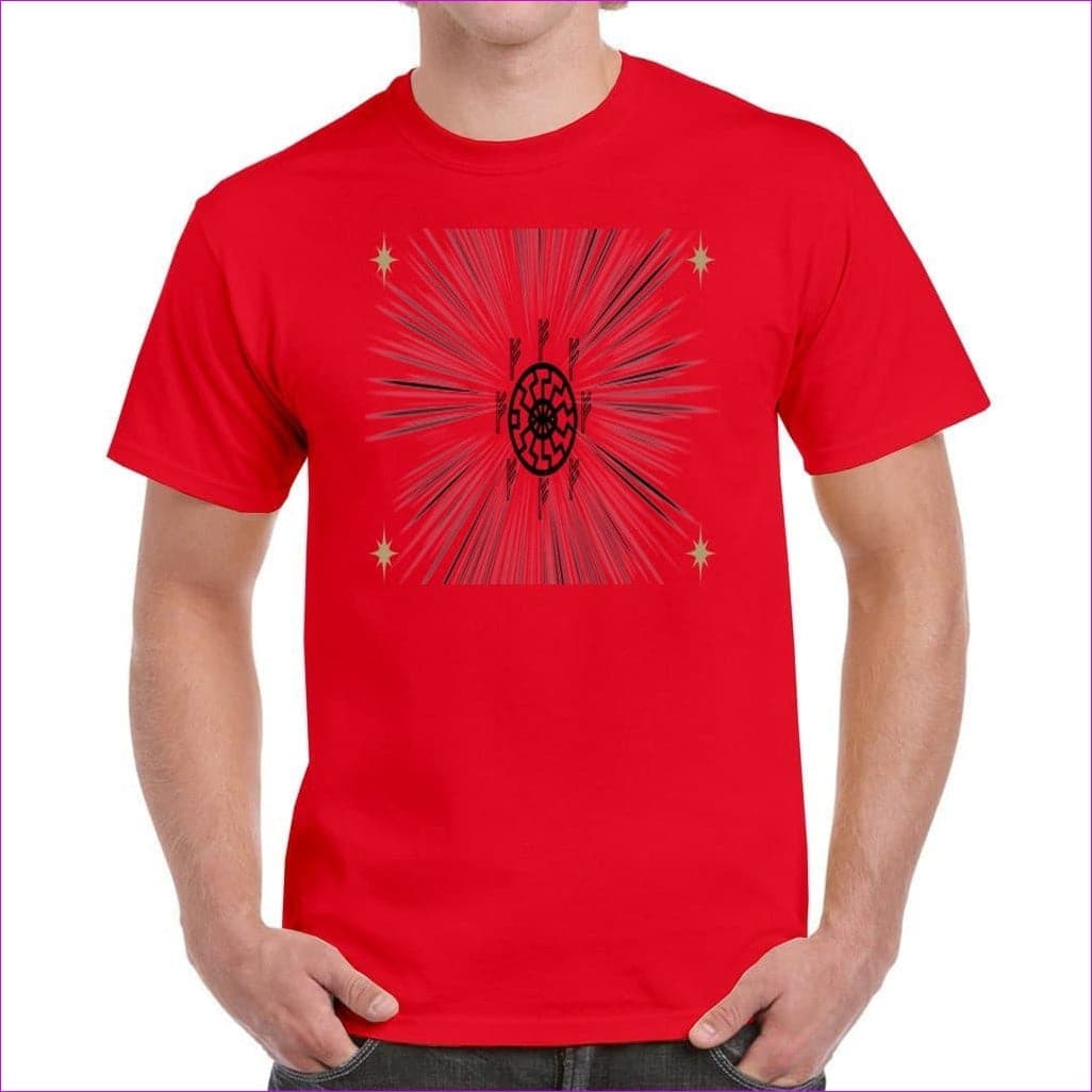 S Red - Fehu Sun Unisex Heavy Cotton T-Shirt - Unisex T-Shirt at TFC&H Co.