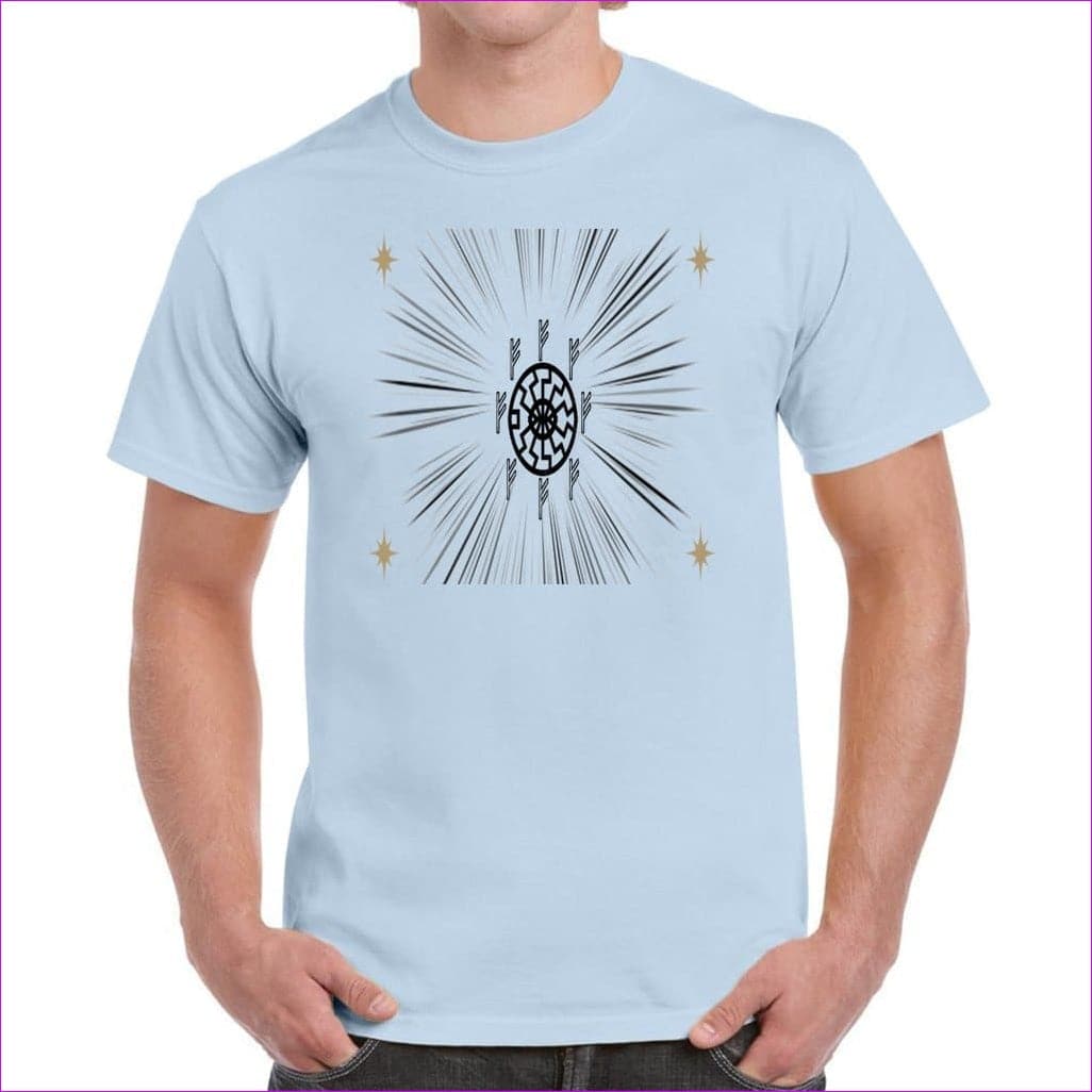 Light Blue - Fehu Sun Unisex Heavy Cotton T-Shirt - Unisex T-Shirt at TFC&H Co.