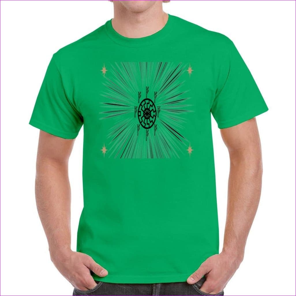 S IriSh Green - Fehu Sun Unisex Heavy Cotton T-Shirt - Unisex T-Shirt at TFC&H Co.